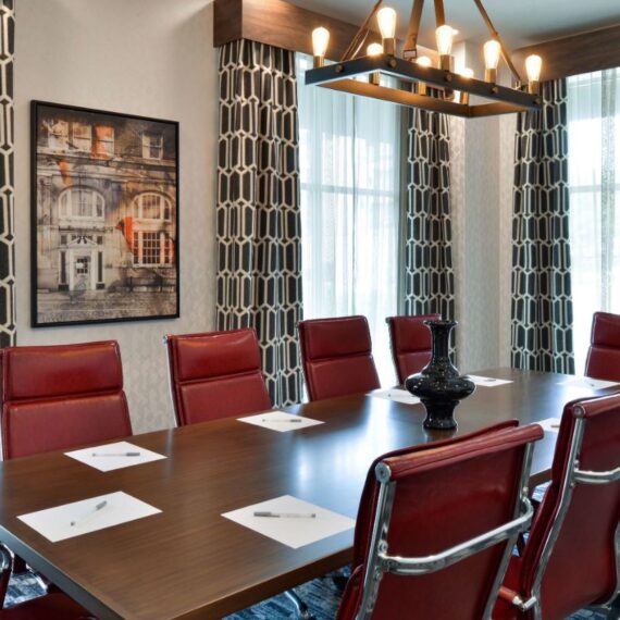 Hampton Inn & Suites drapery in conference room