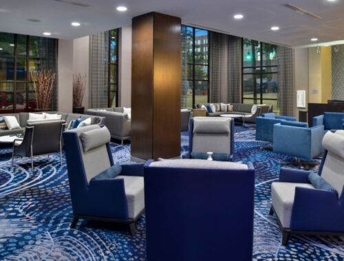 Courtyard by Marriott lobby drapery